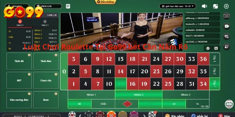 Luật Chơi Roulette Tại Go99 bet Cần Nắm Rõ